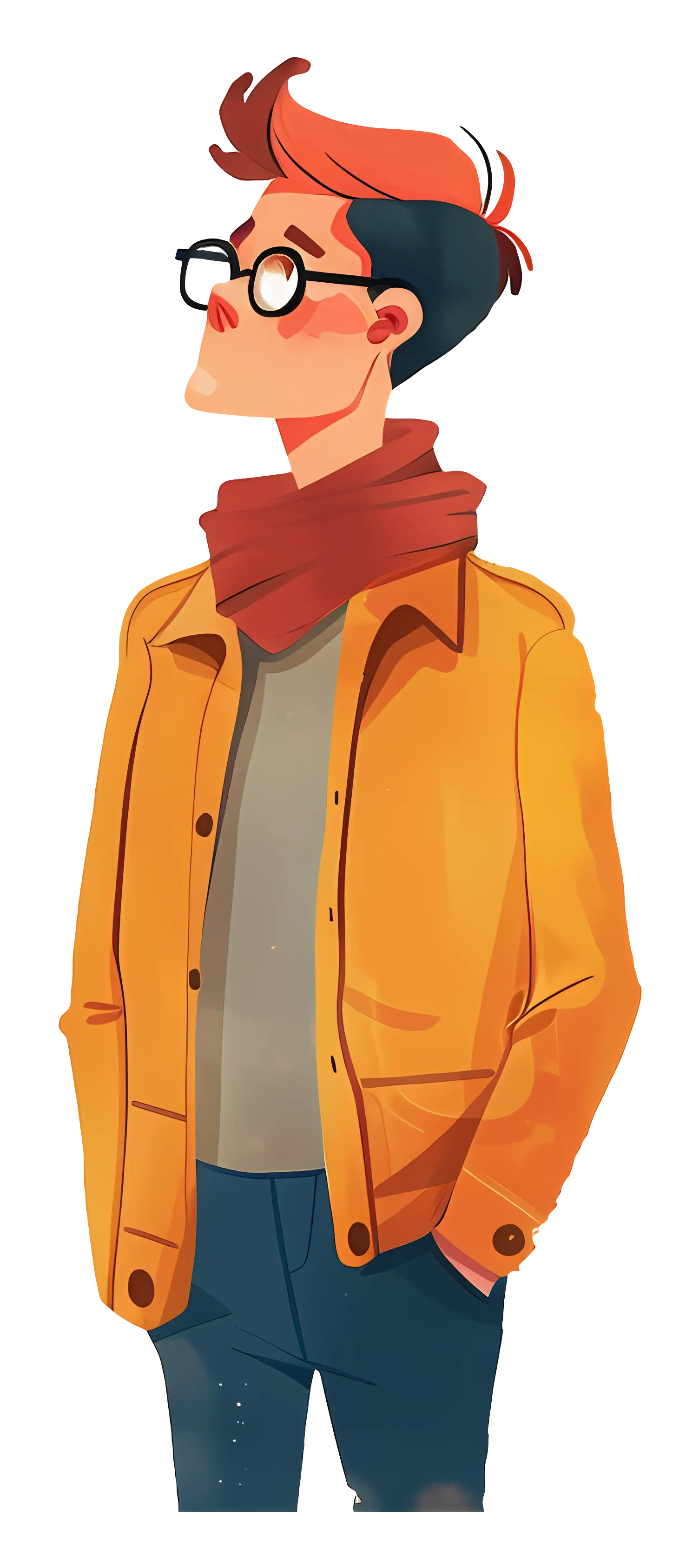 Stylish Man in Yellow Jacket