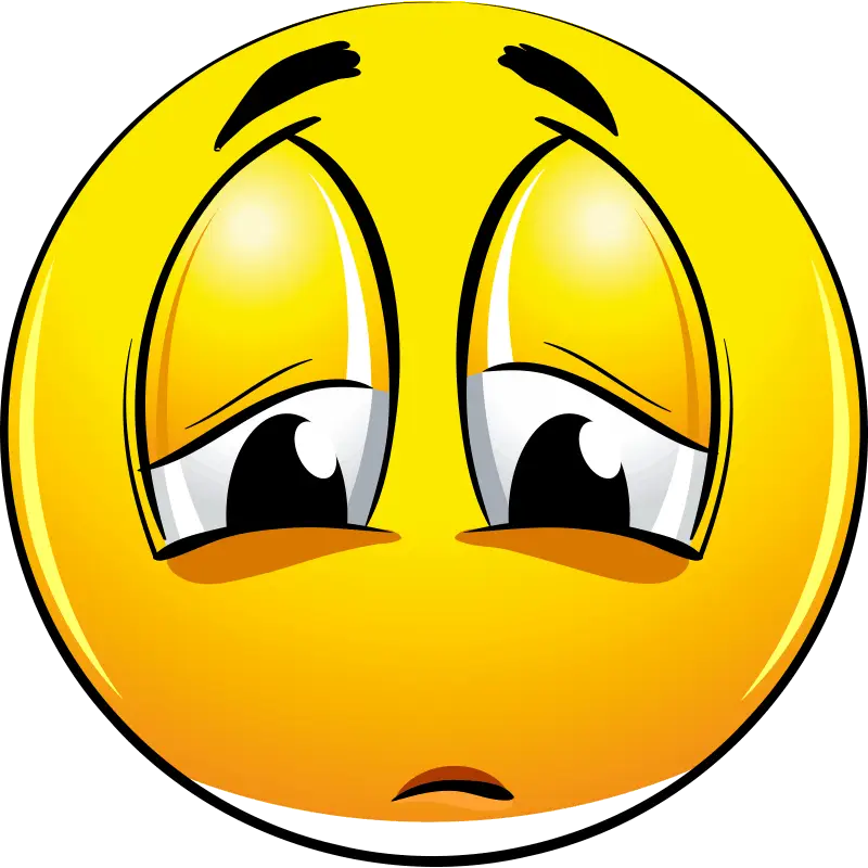 Sad Emoji with Droopy Eyes