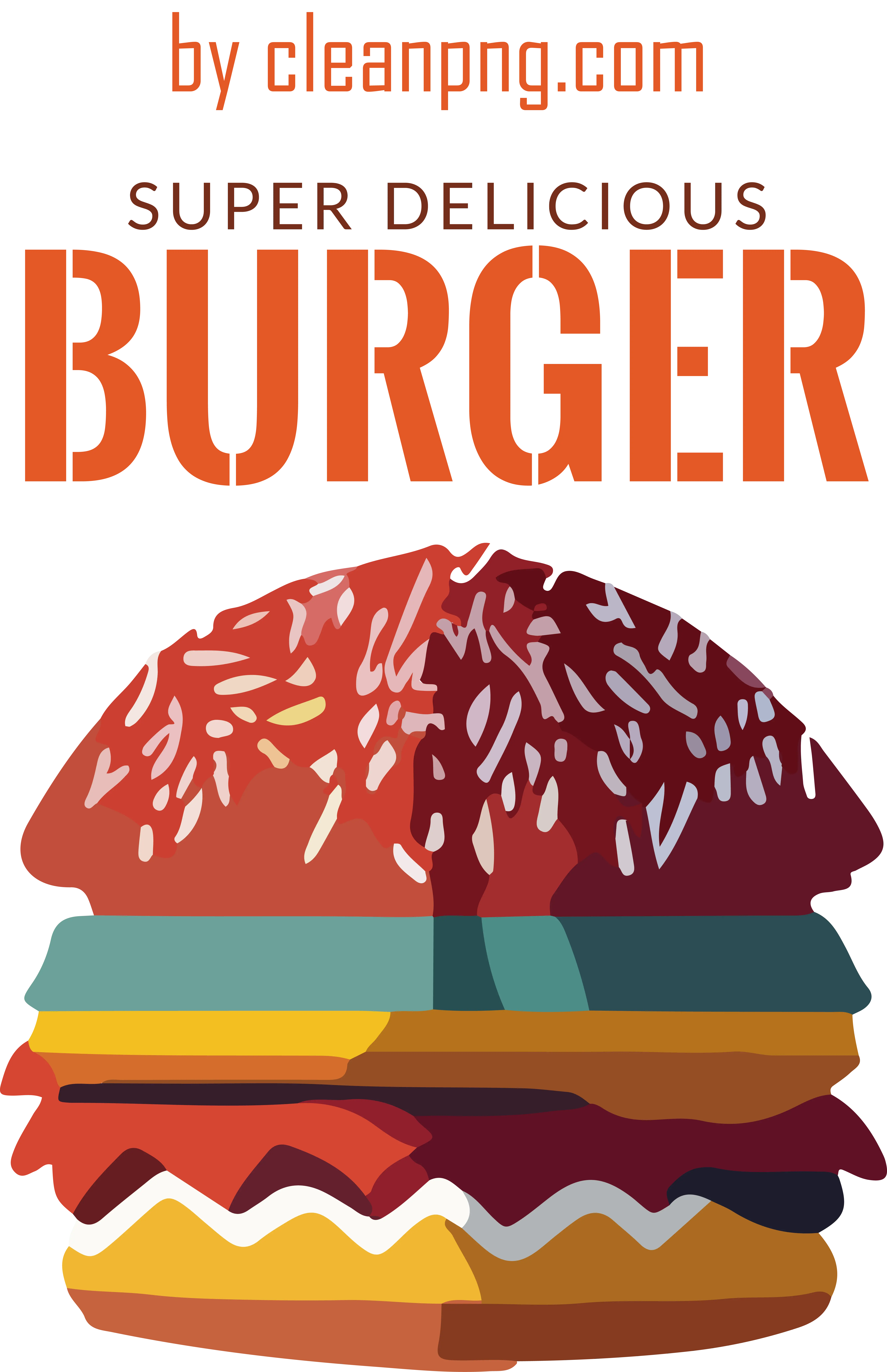 Super Delicious Burger Illustration