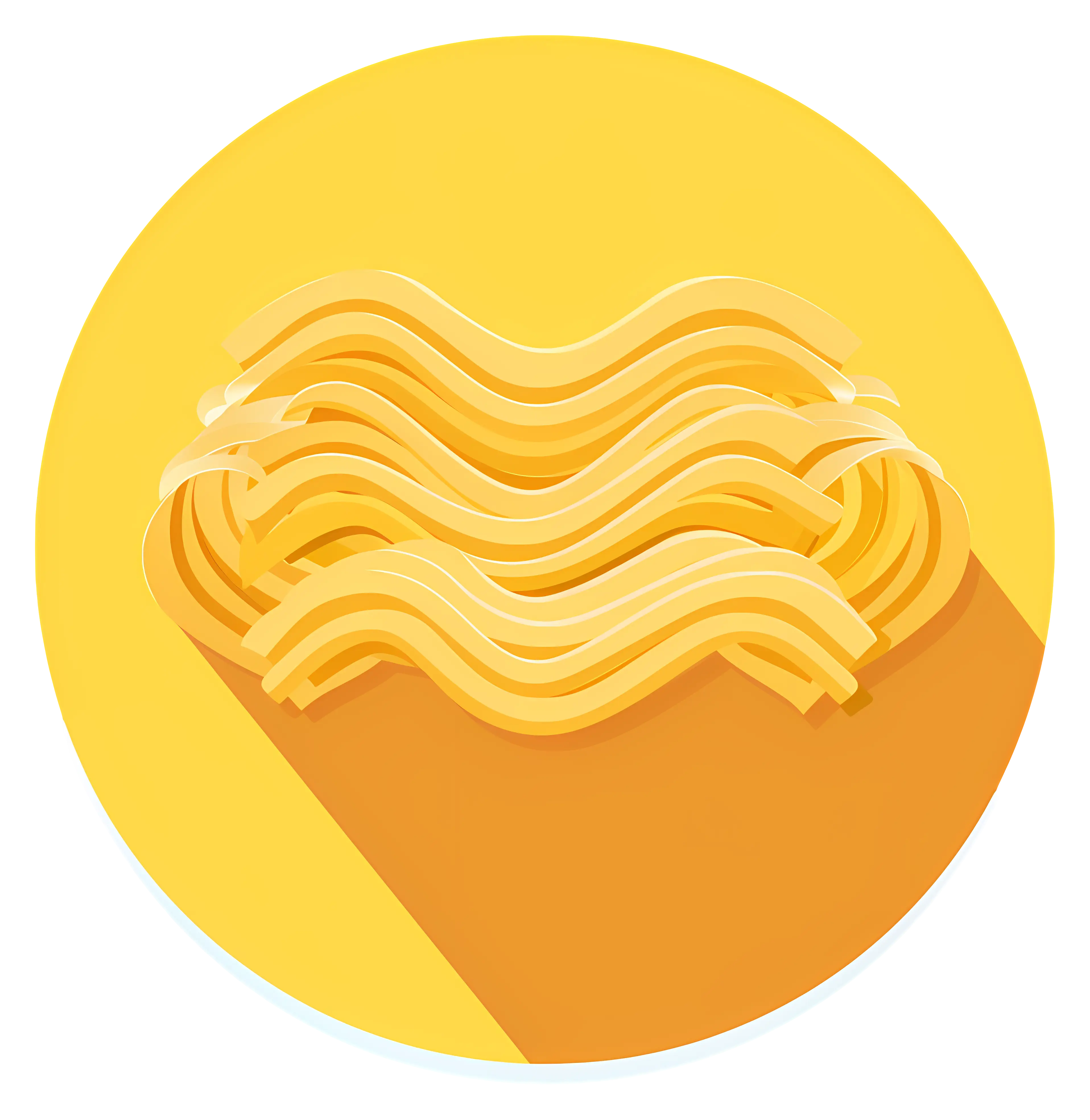 Noodles in Yellow Circle