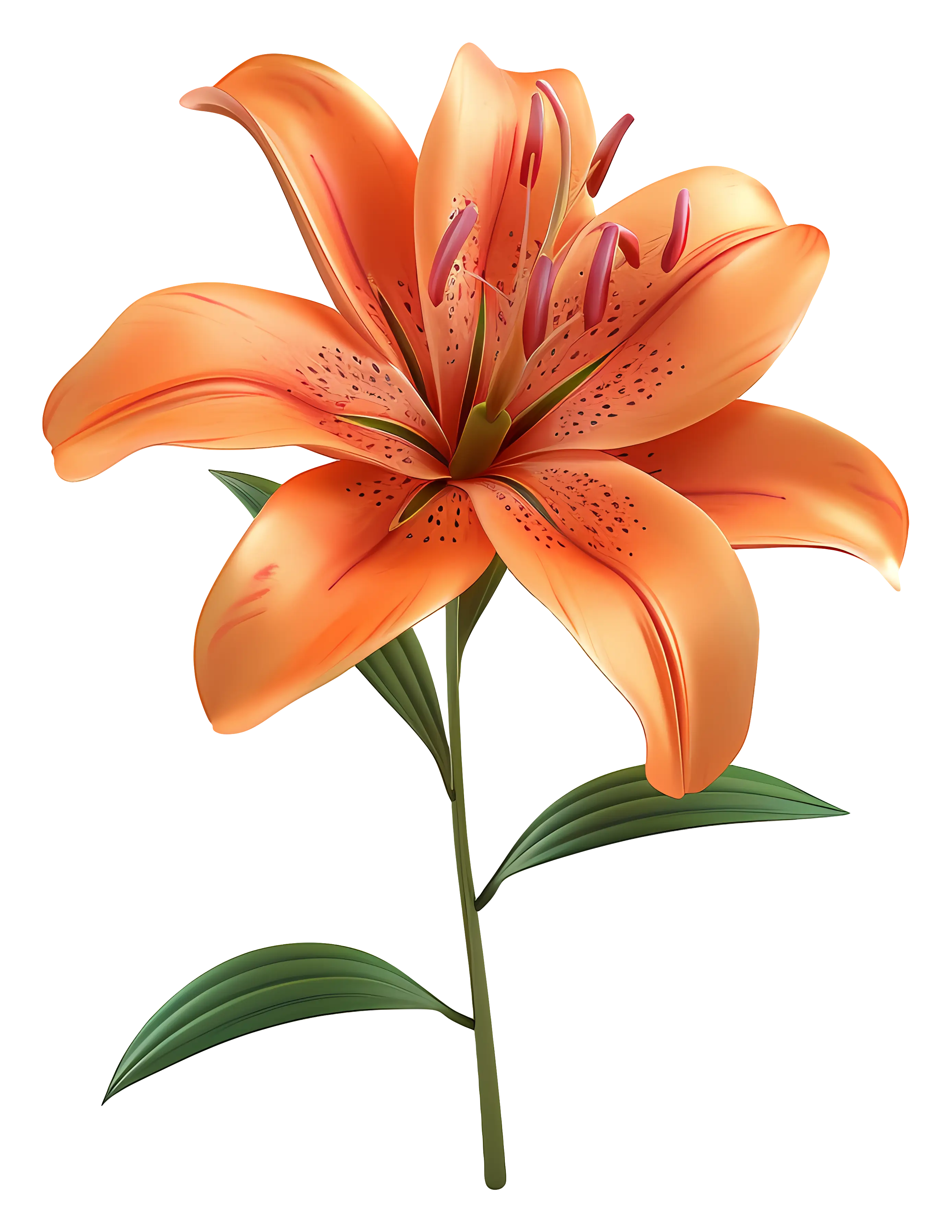 Beautiful Orange Lily Flower