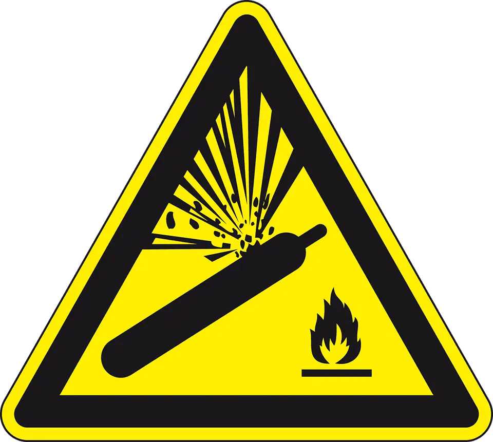 Hazard Explosion Warning Safety Sign