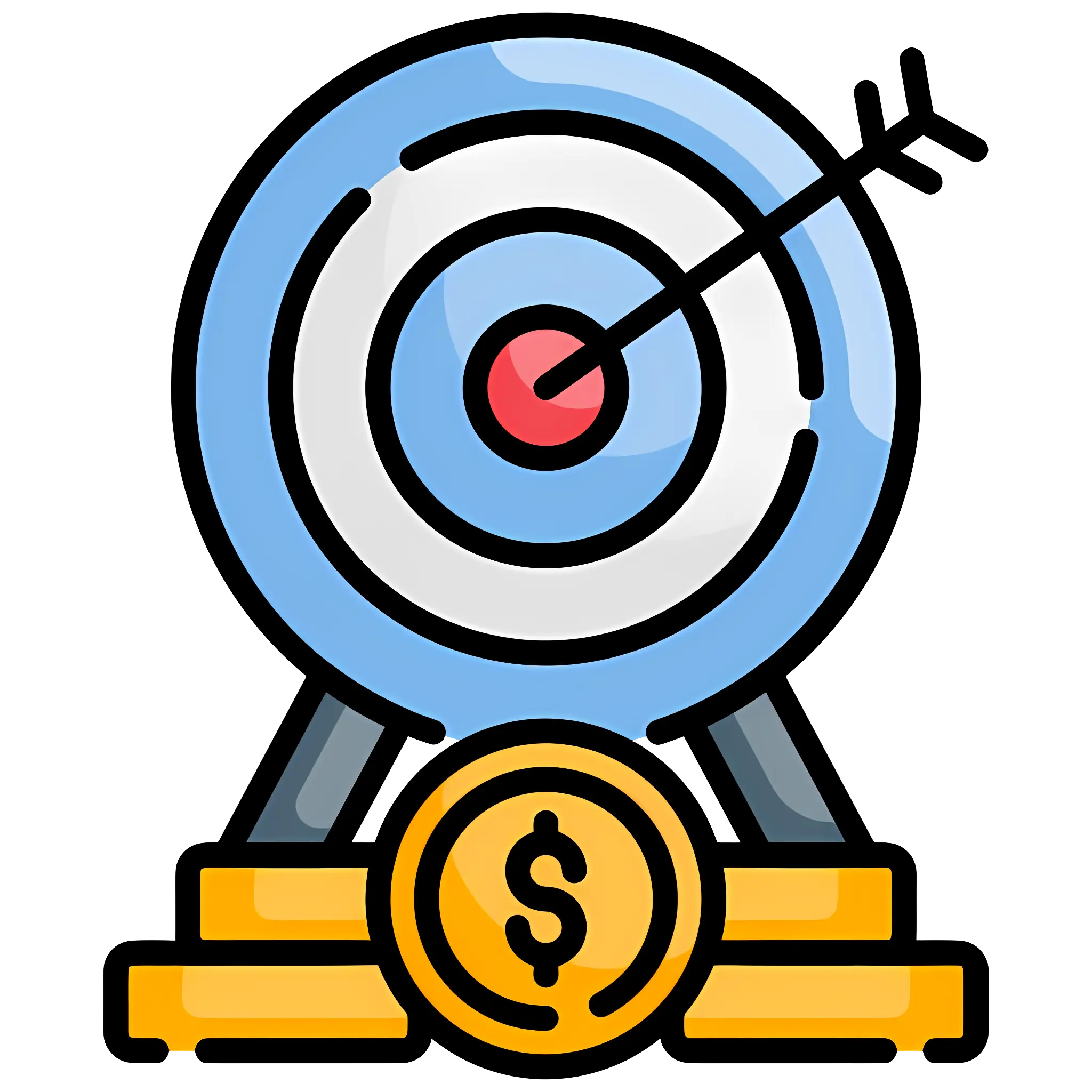 Target with Arrow and Dollar Sign