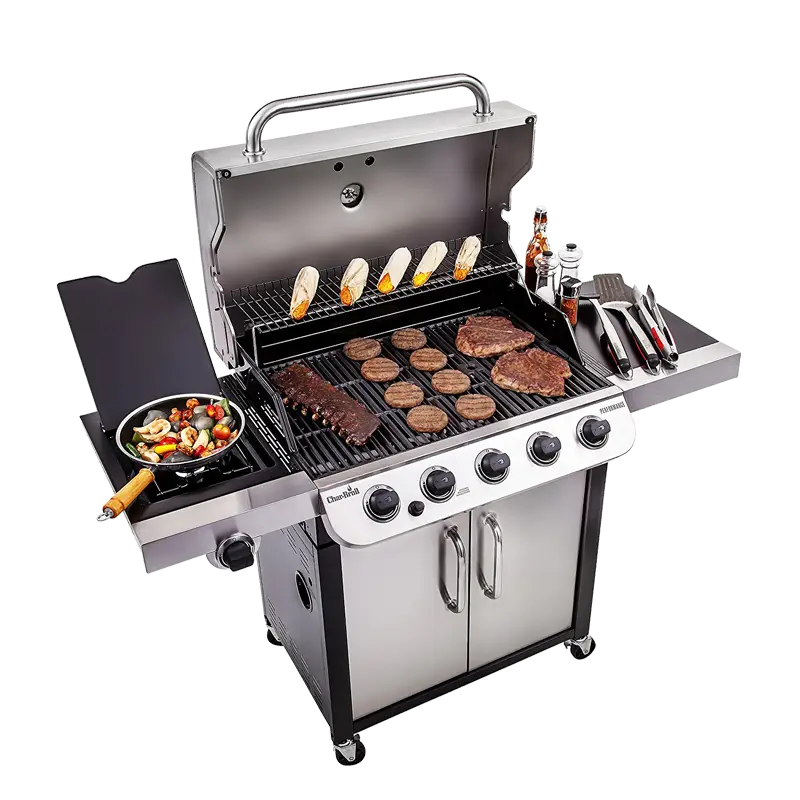 Outdoor Grill with Food for Barbecues