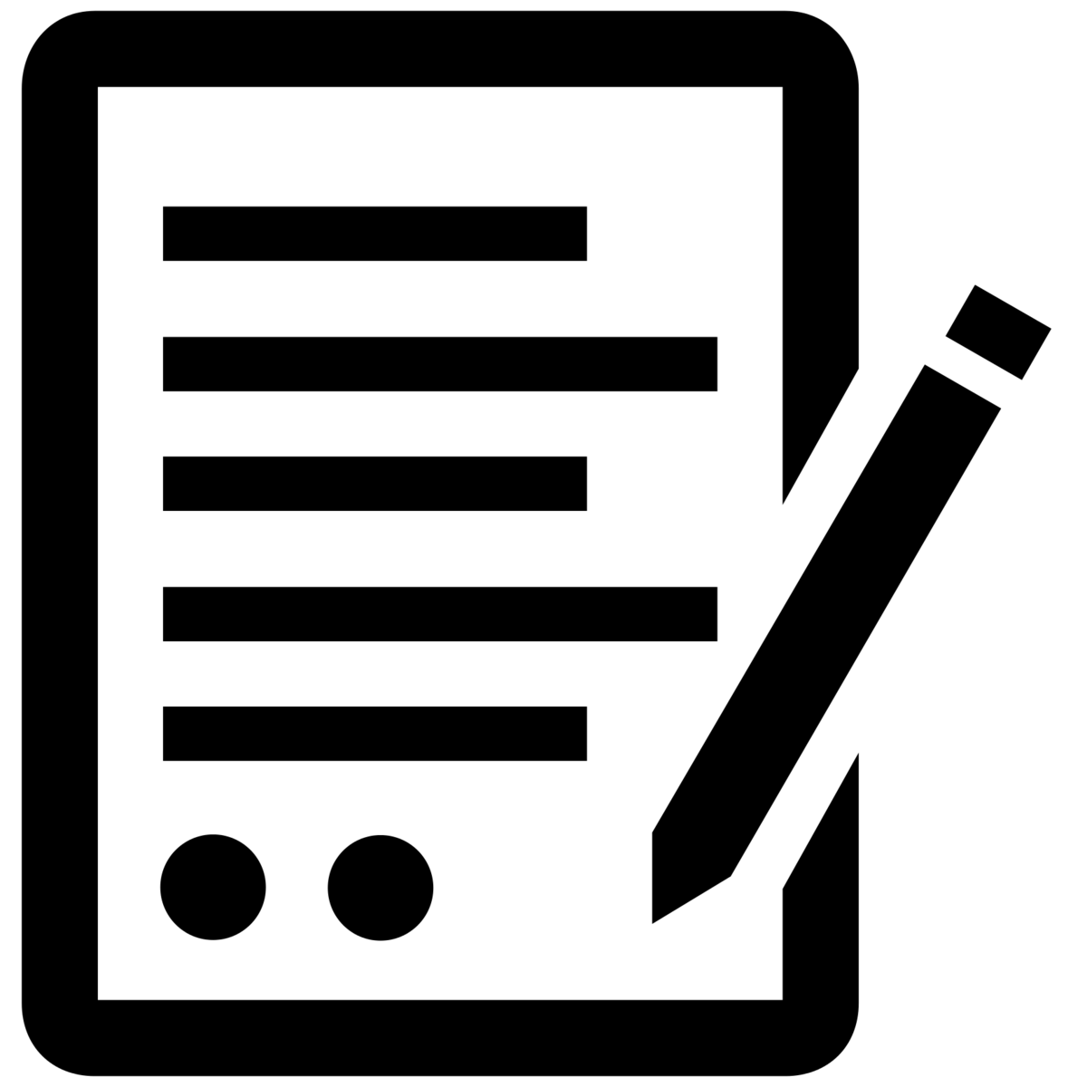Writing Document with Pencil Icon