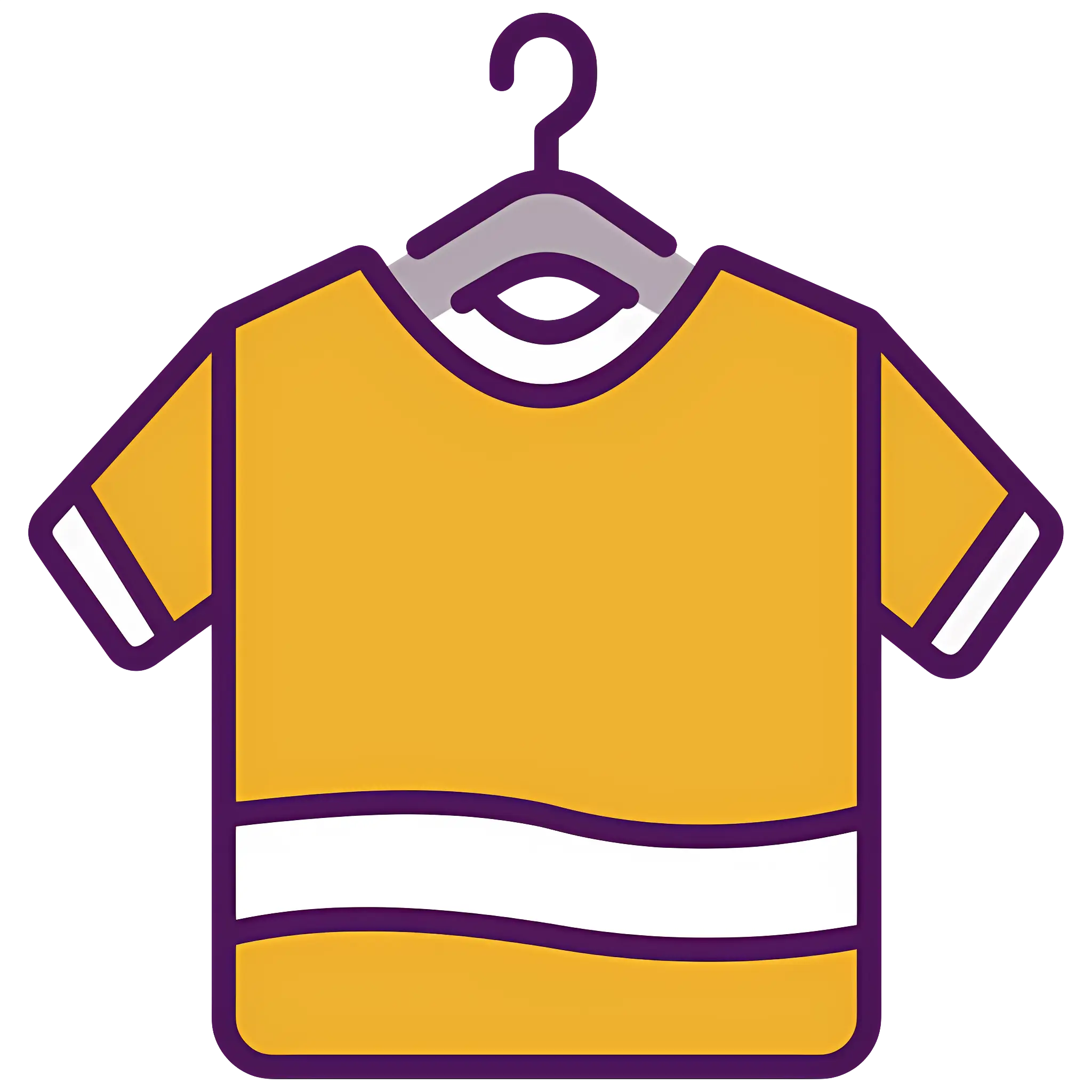 Yellow T-Shirt on Hanger Illustration