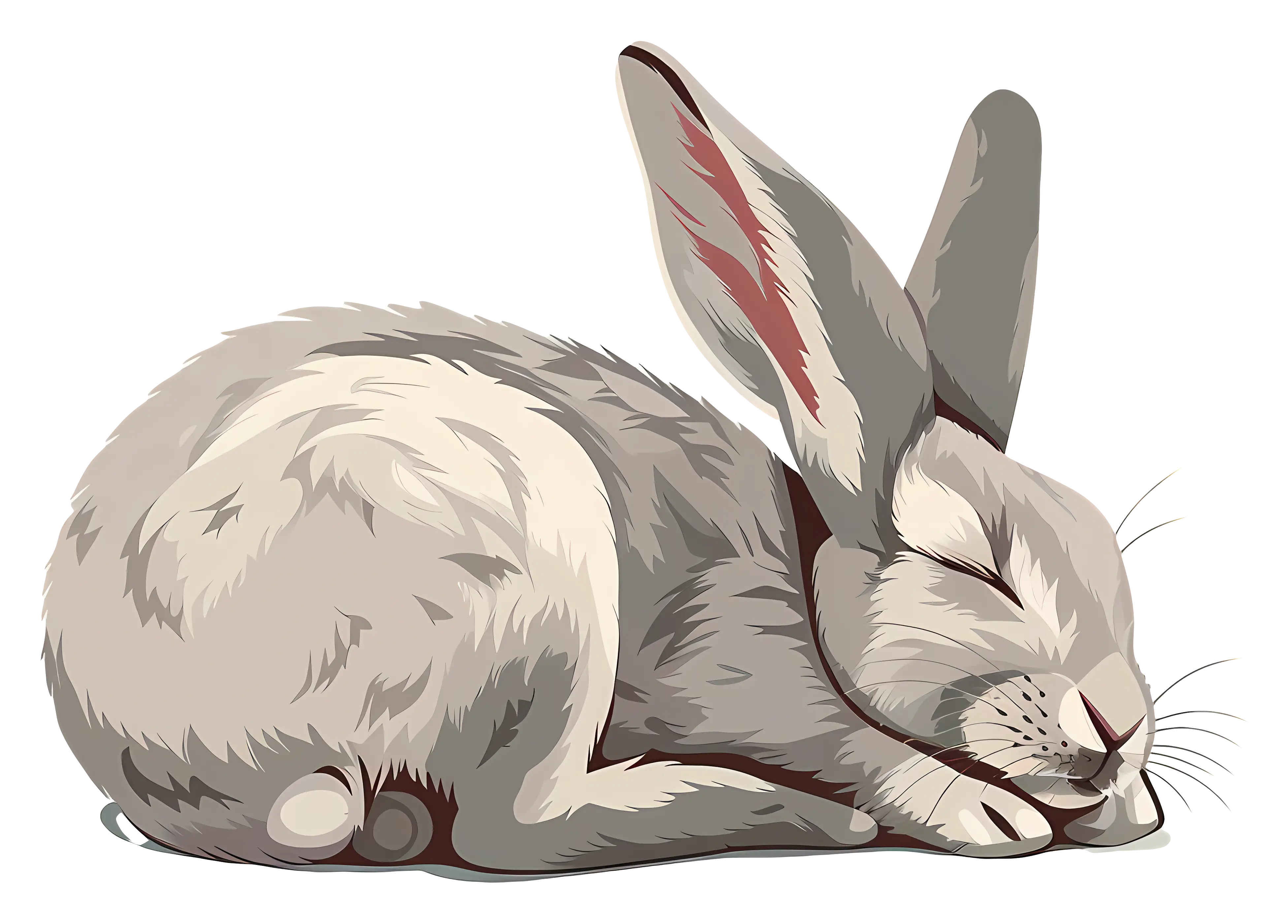 Sleeping Rabbit in Peaceful Rest