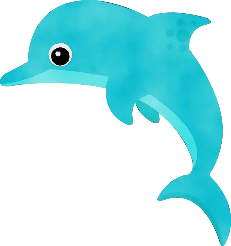 Adorable Cartoon Dolphin