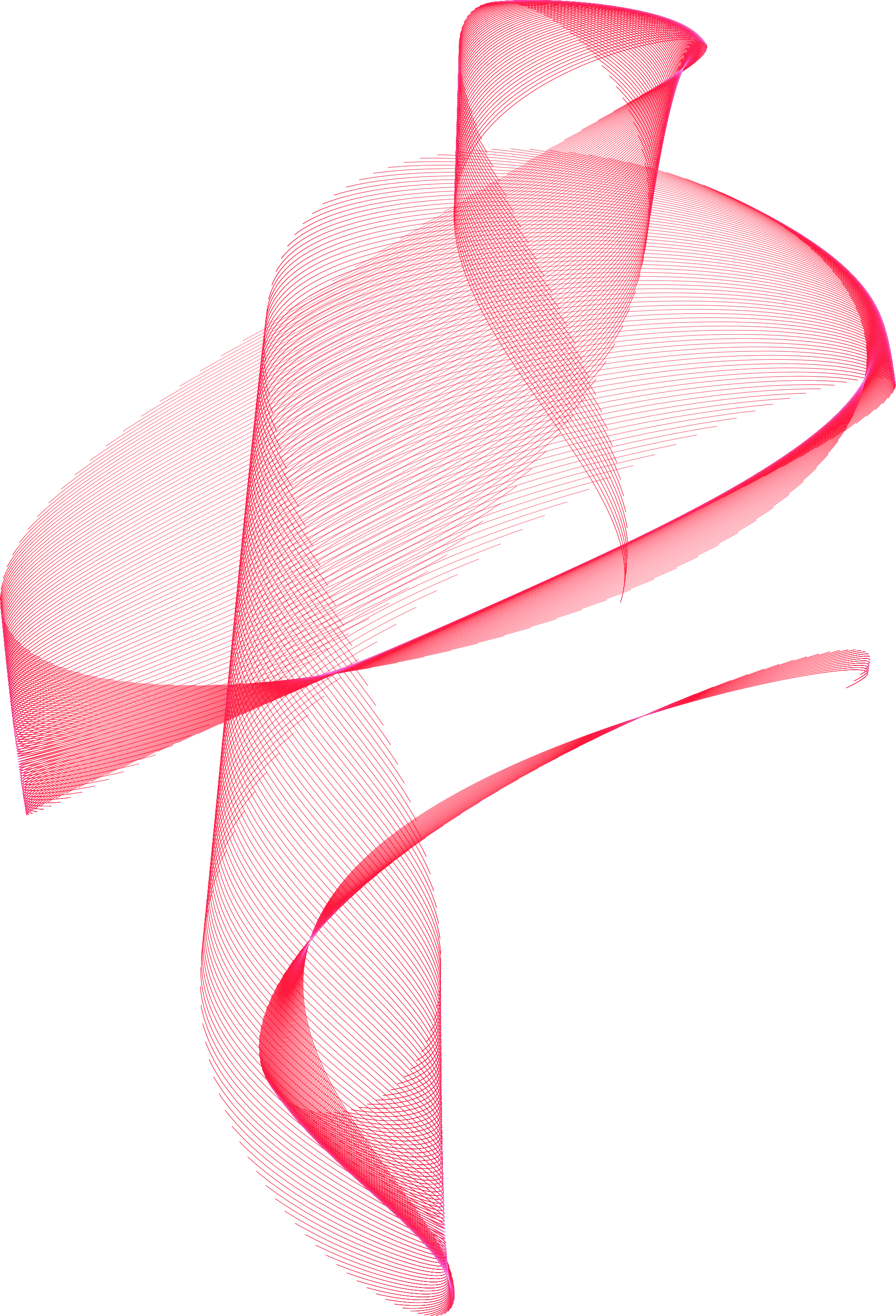 Abstract Pink Ribbon Flowing Art Design