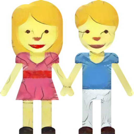 Paper Doll Figures Holding Hands