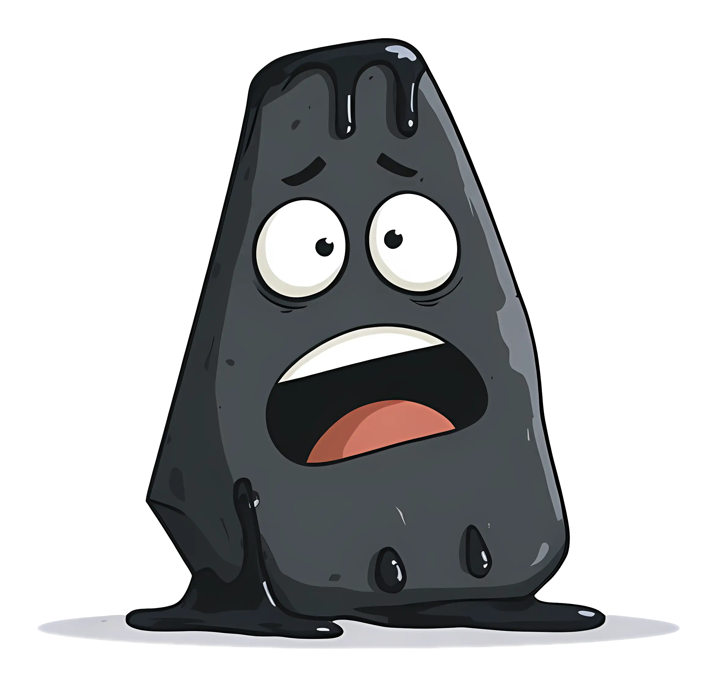 Surprised Black Goo Character