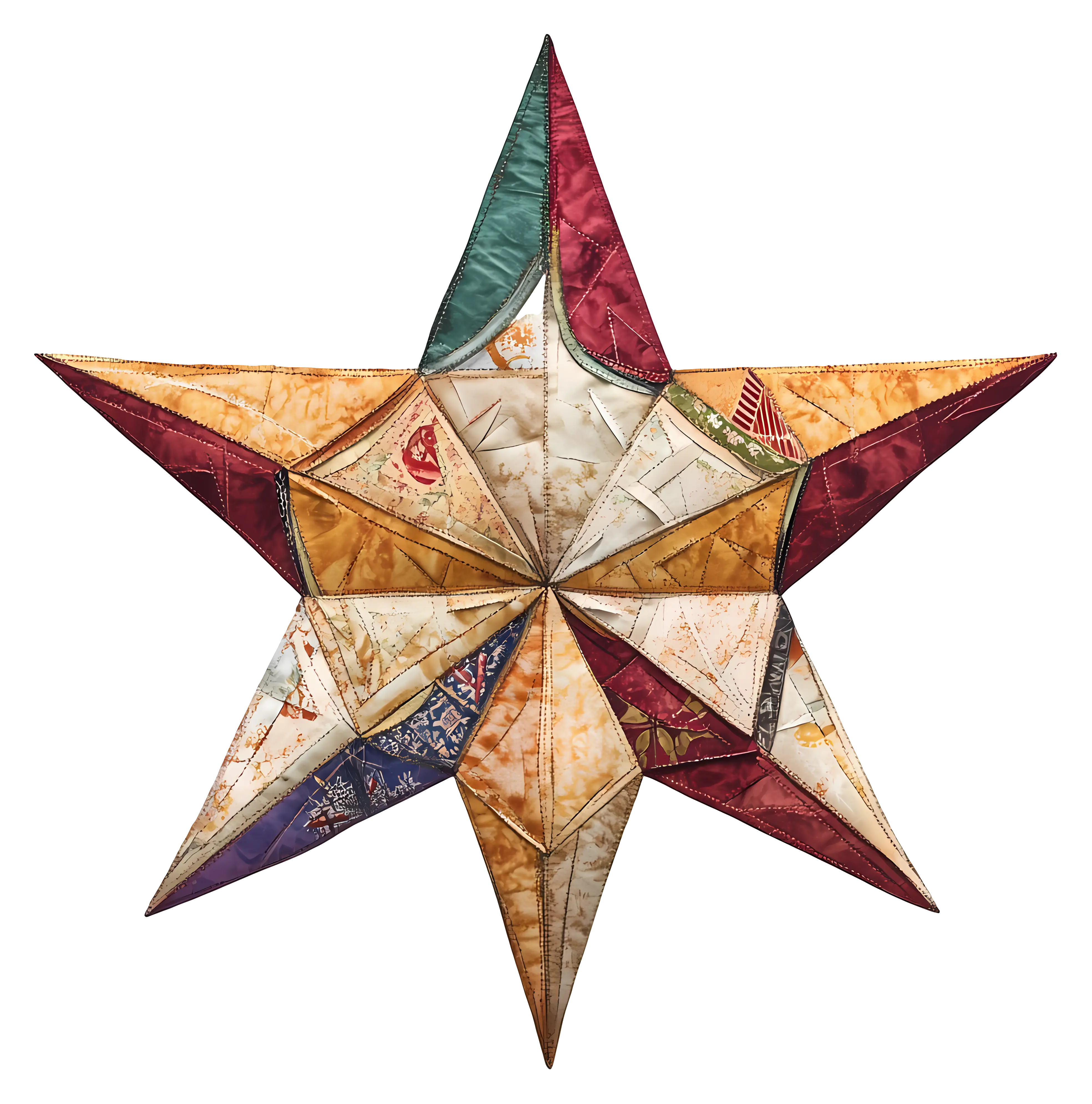 Colorful Patchwork Star Decor