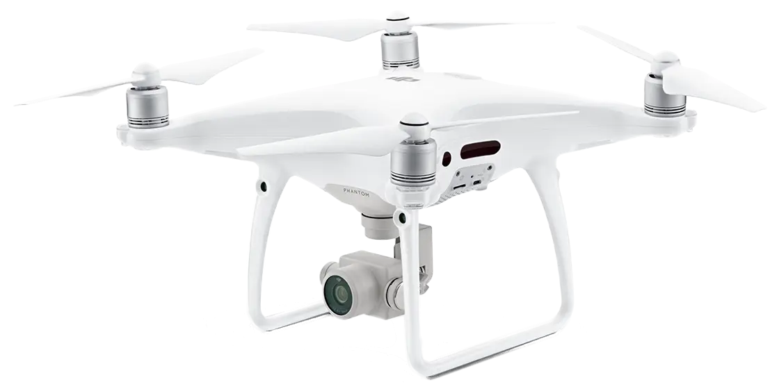 White Drone with Camera for Aerial Photography