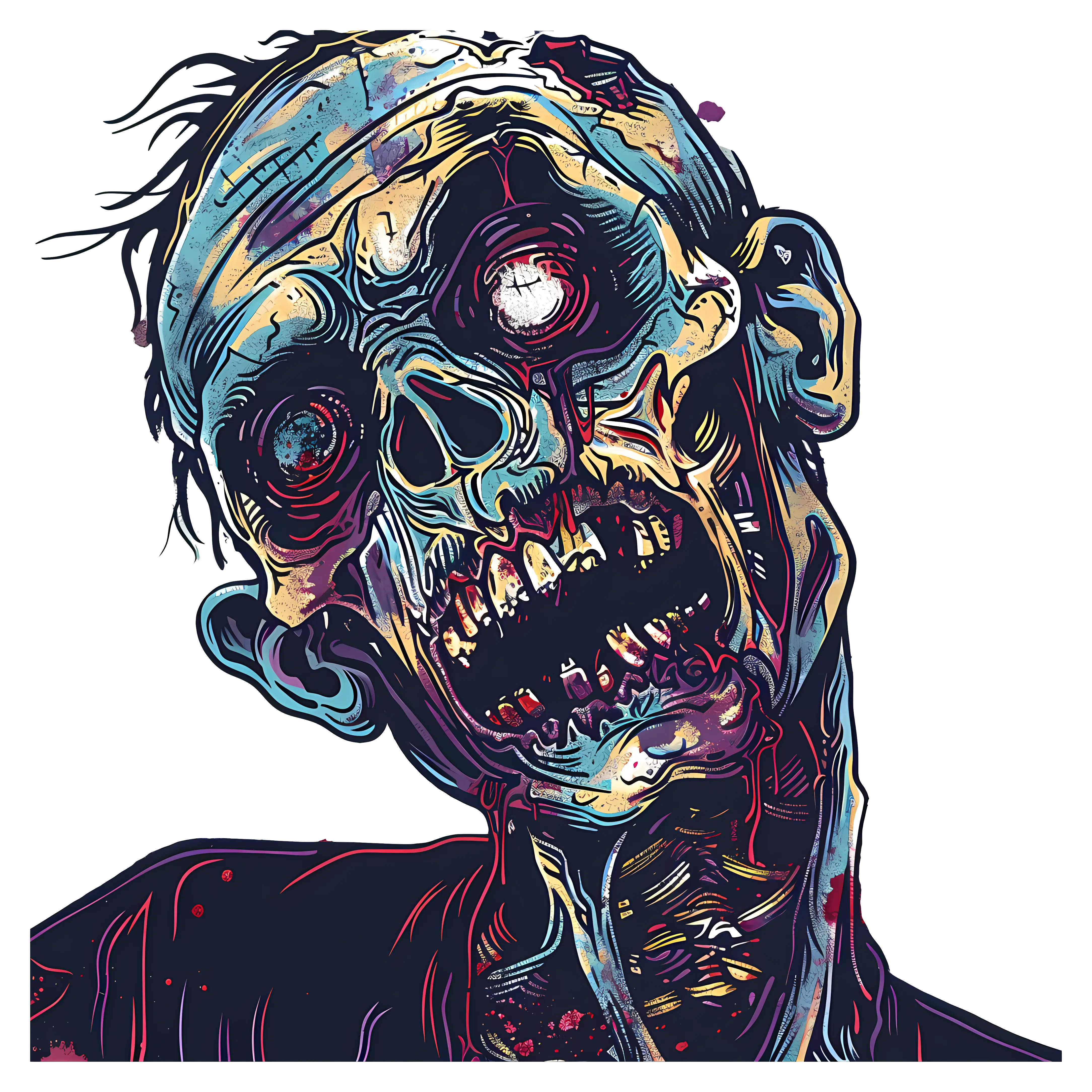 Creepy Zombie Illustration
