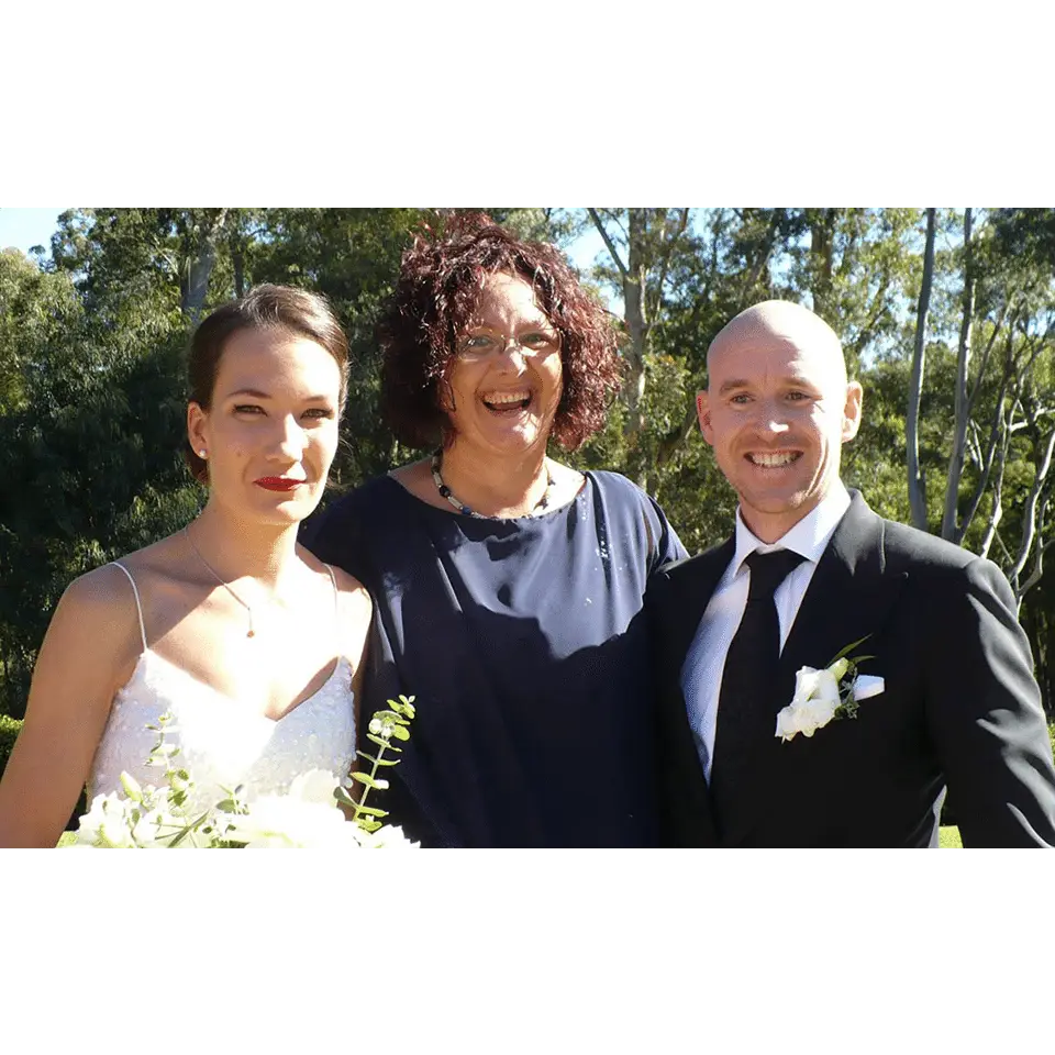Wedding Couple with Officiant