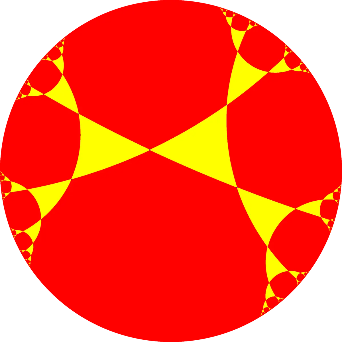 Red and Yellow Geometric Circle Design