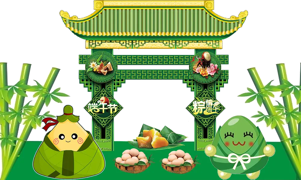 Dragon Boat Festival Decorations with Dumplings