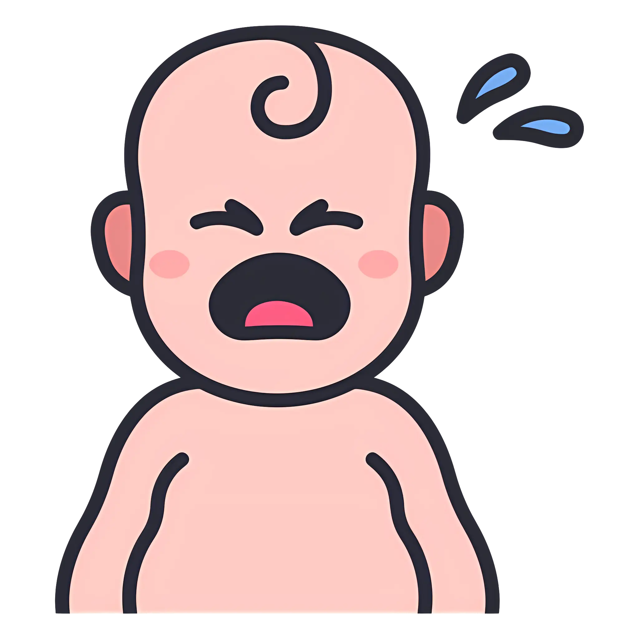 Crying Baby Illustration