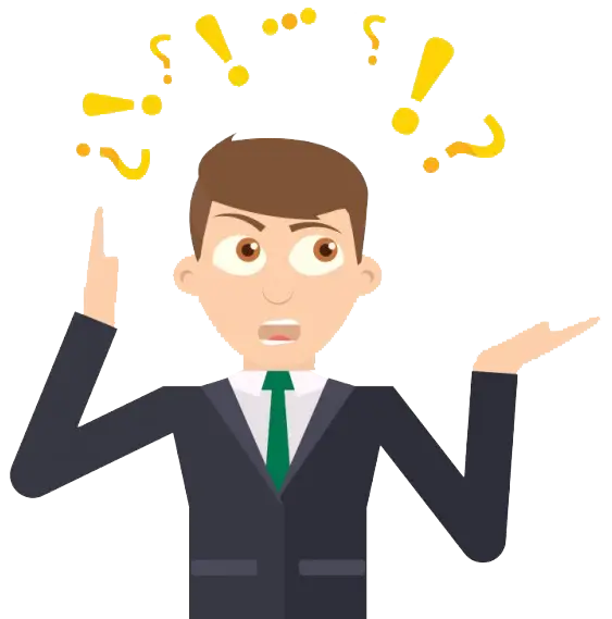 Confused Cartoon Man Illustration