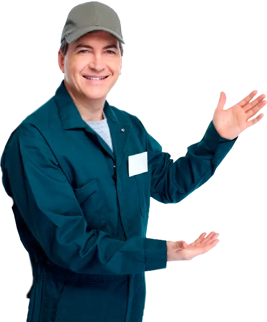 Mechanic in Uniform Presenting