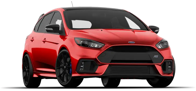 Sporty Red Hatchback Car