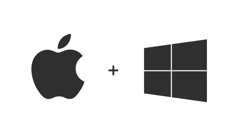 Apple and Windows Logos