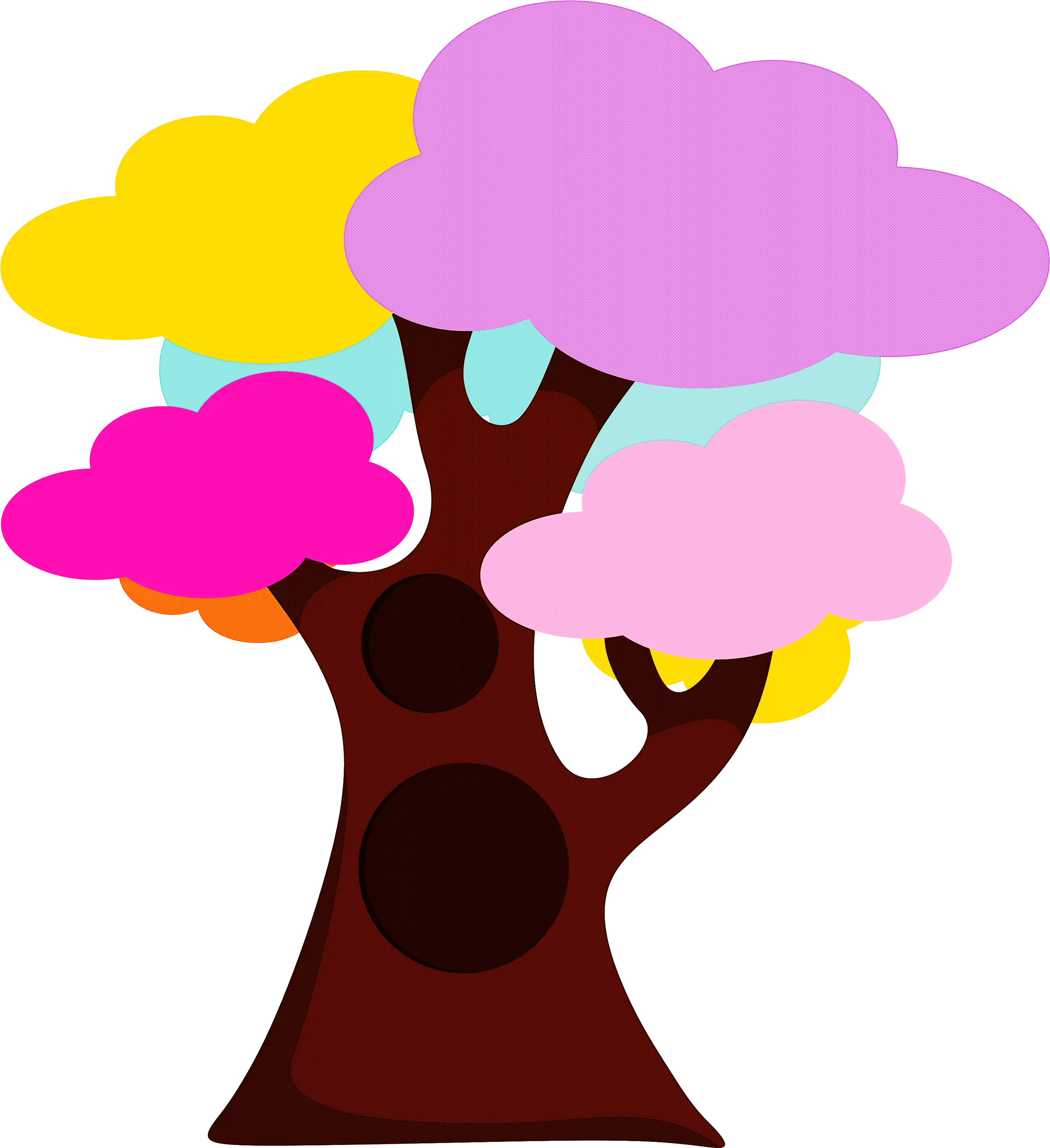 Colorful Tree Illustration with Whimsical Style