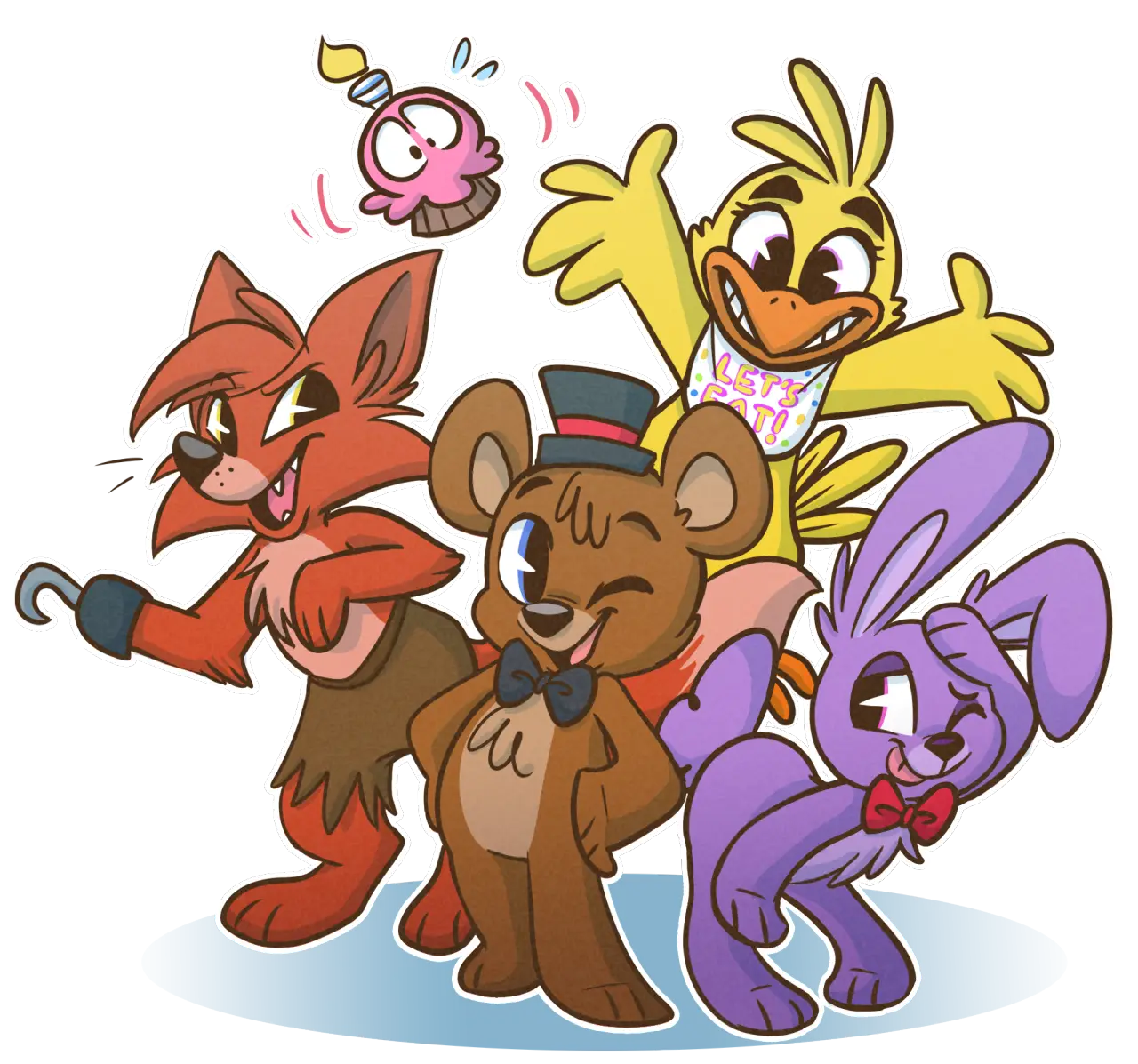 Group of Cartoon Animal Characters