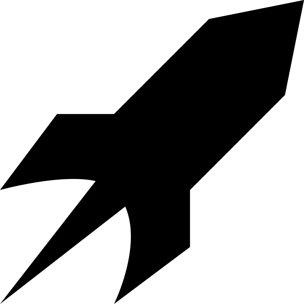 Black Rocket Silhouette Symbolizing Space Adventure