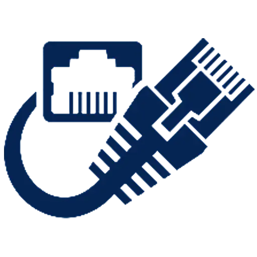 Ethernet Cable and Connector Icon