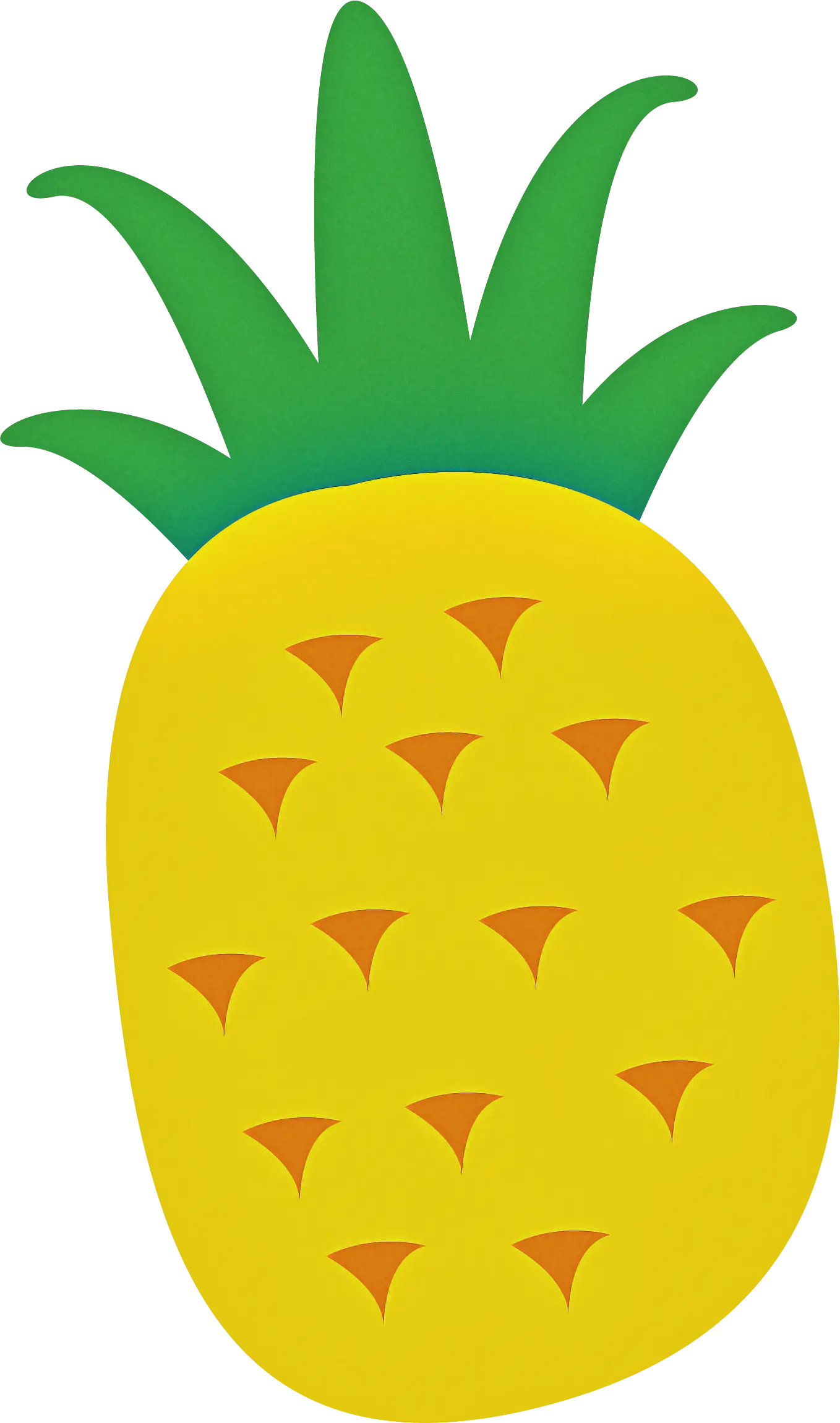 Bright Yellow Pineapple Illustration
