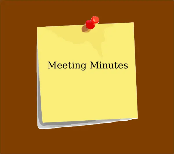 Meeting Minutes Sticky Note