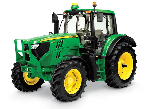 Green Tractor with Yellow Wheels for Farming