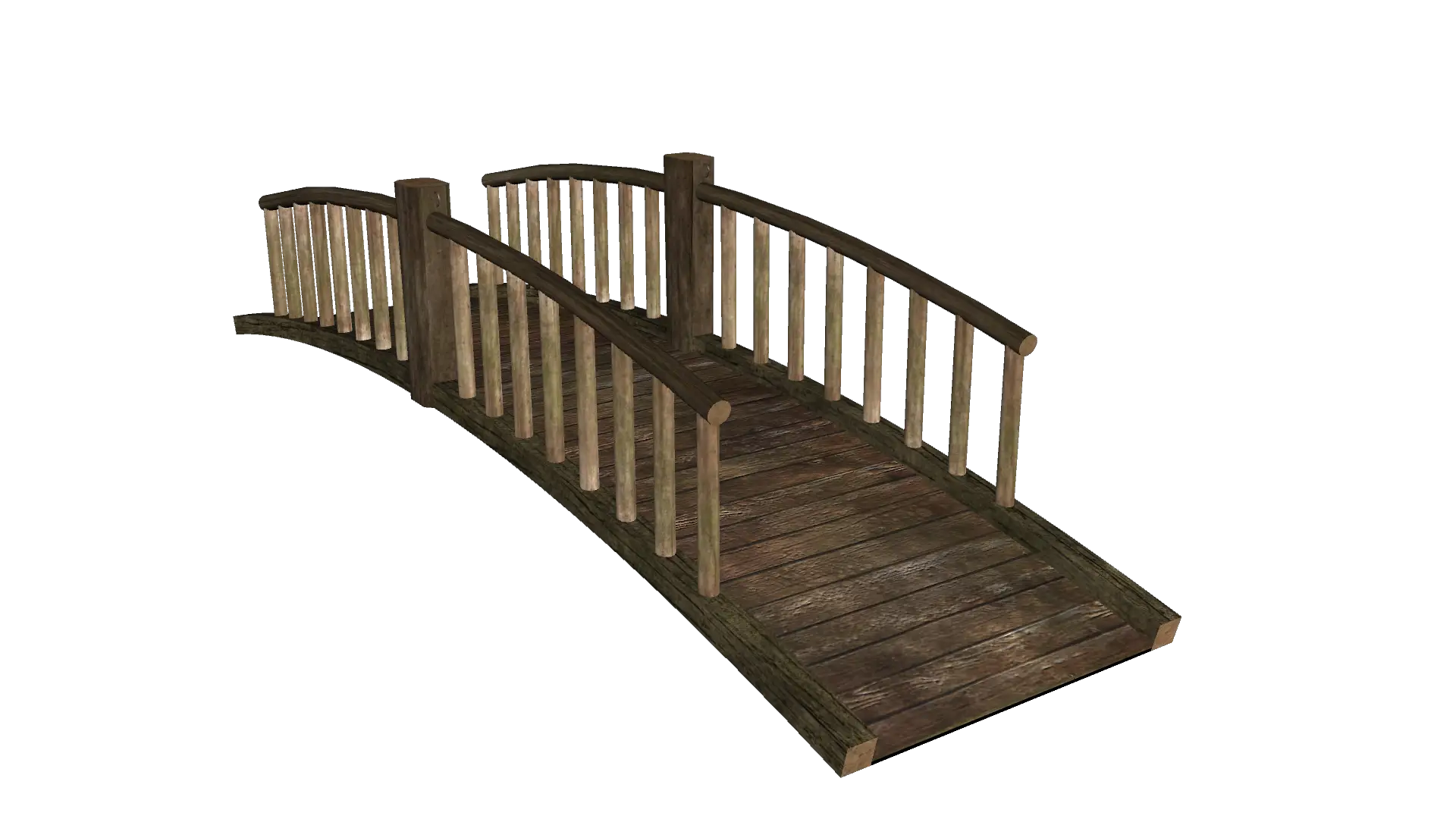 Rustic Wooden Footbridge