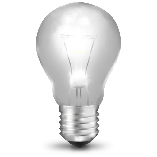 Transparent Light Bulb for Creative Concept