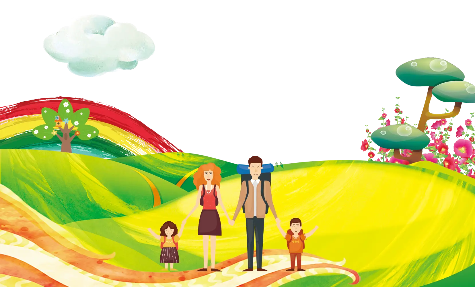 Family Hiking in Nature