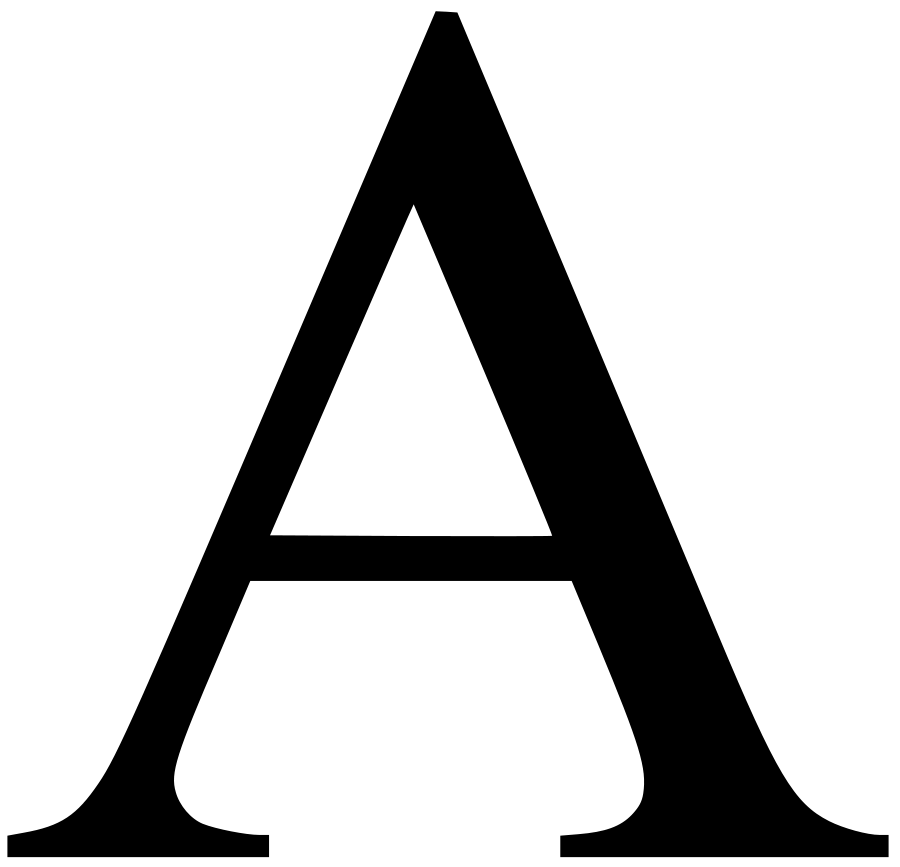 Black Letter A in Simple Typography Design