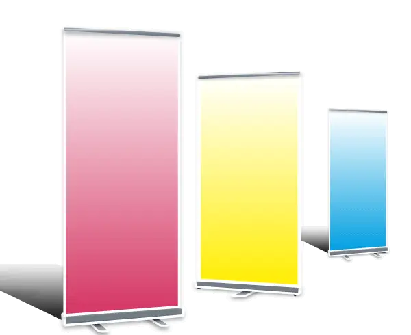 Colorful Roll-Up Banners for Marketing