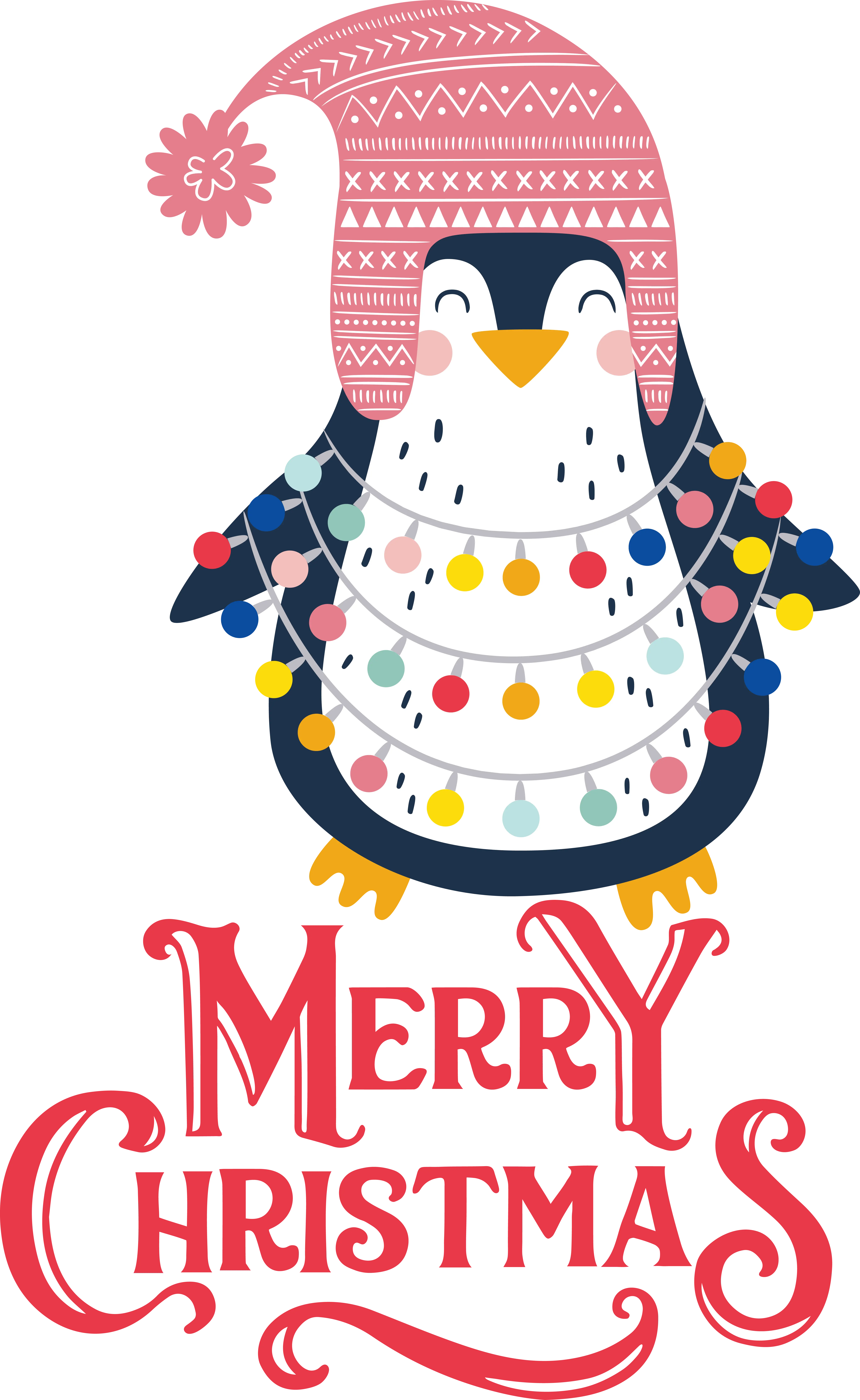 Festive Christmas Penguin with Lights