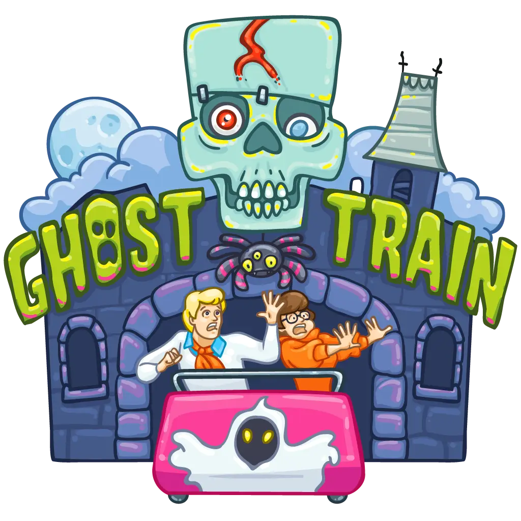 Cartoon Ghost Train Ride