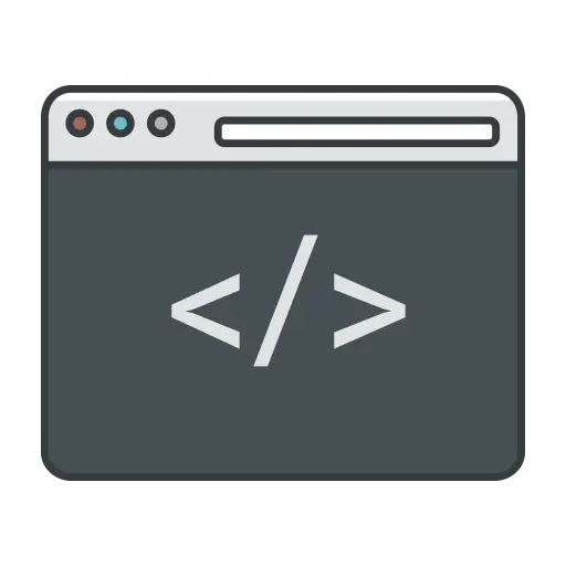 Code Snippet Window for Web Development Icon