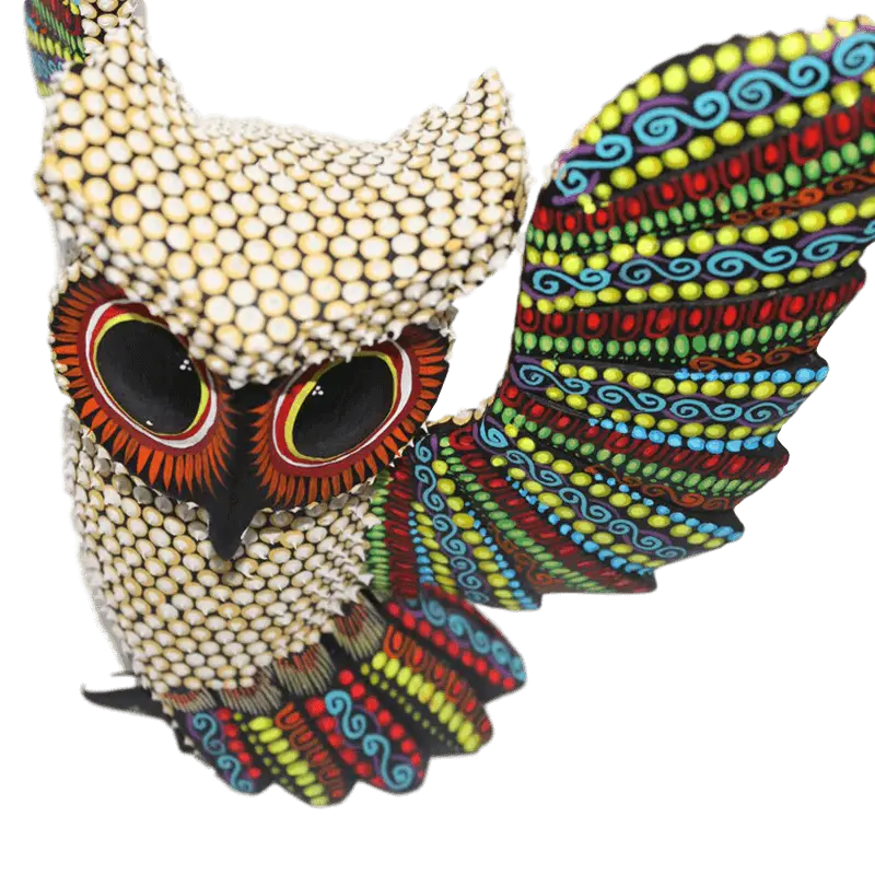 Colorful Decorative Owl Sculpture