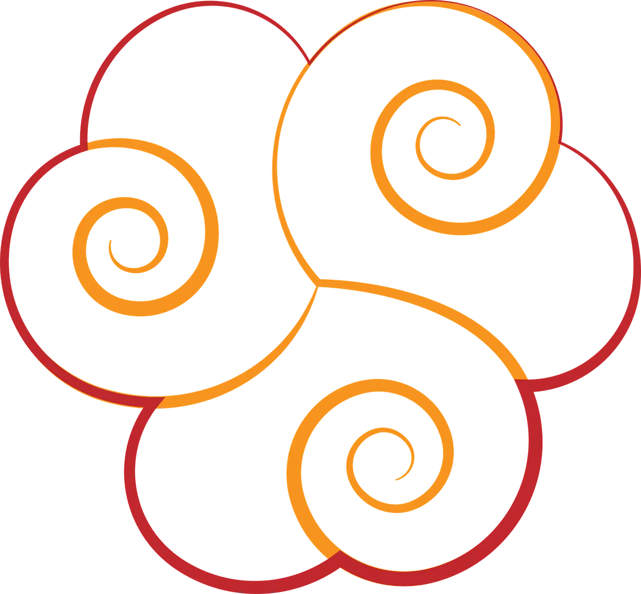 Abstract Orange and Red Swirl Pattern