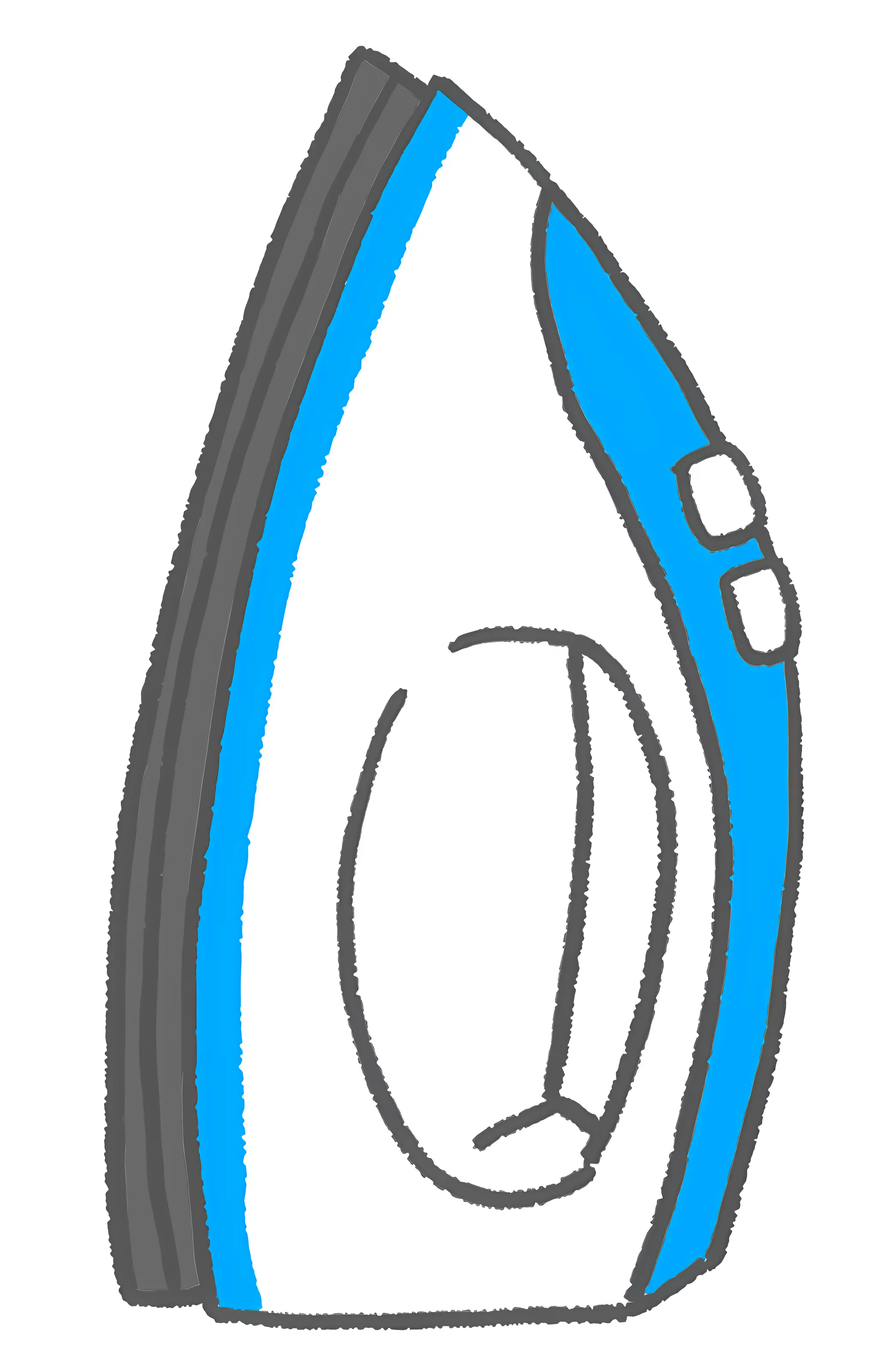 Blue and White Household Iron for Clothing