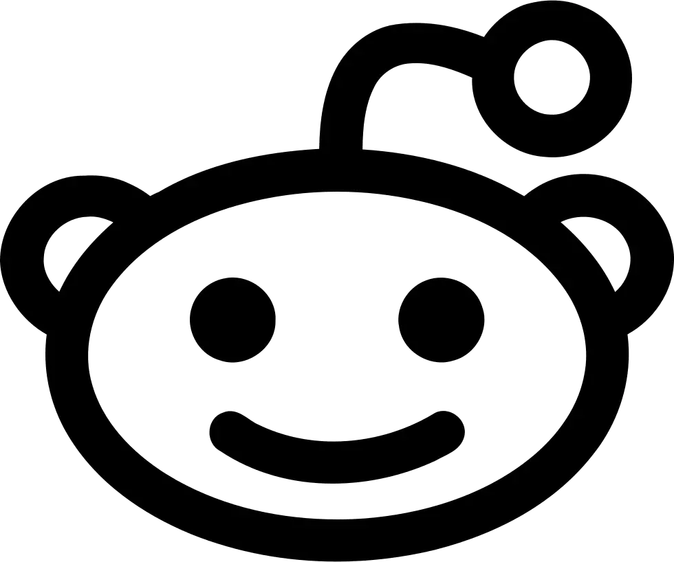 Black and White Reddit Logo