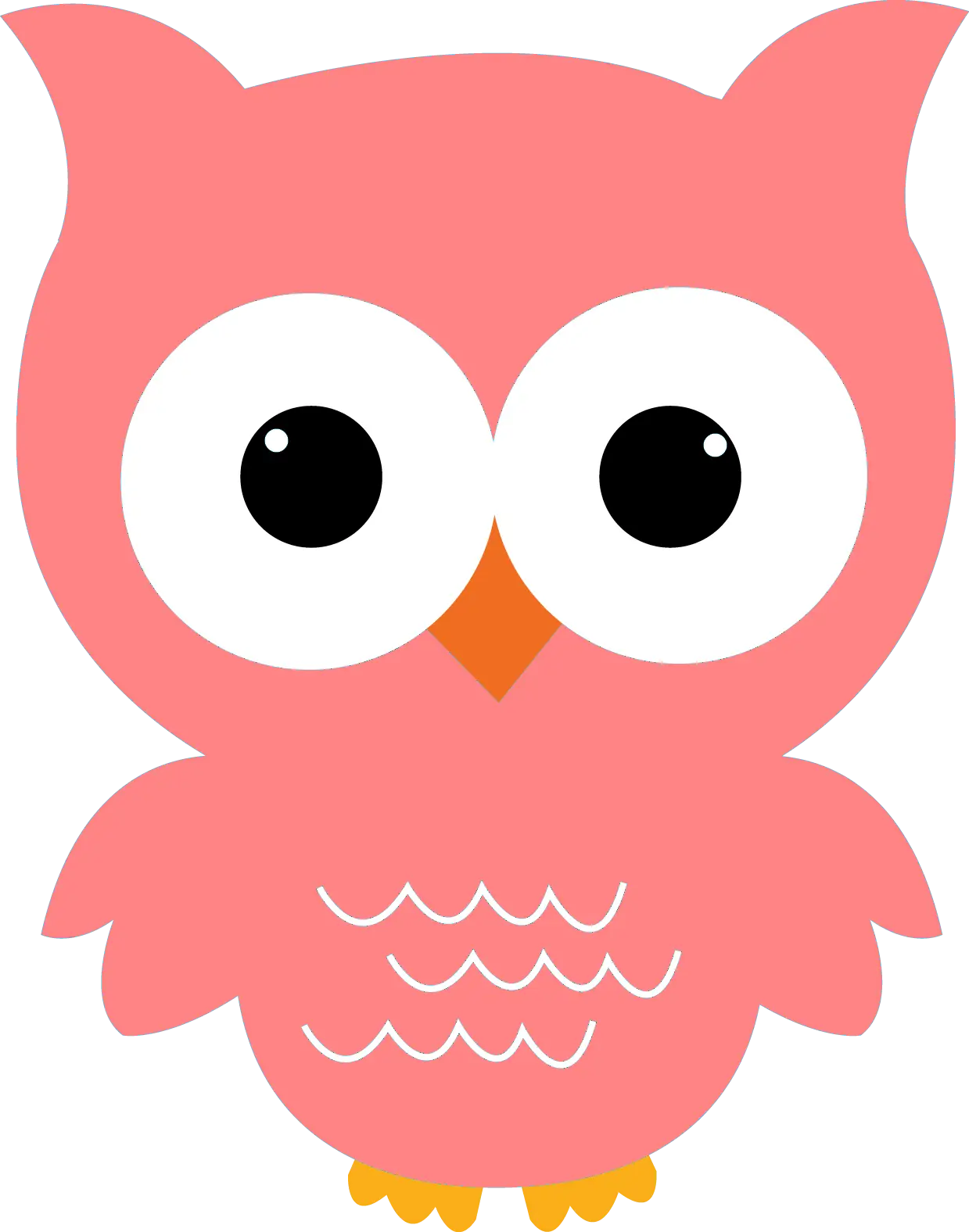 Pink Cartoon Owl Illustration