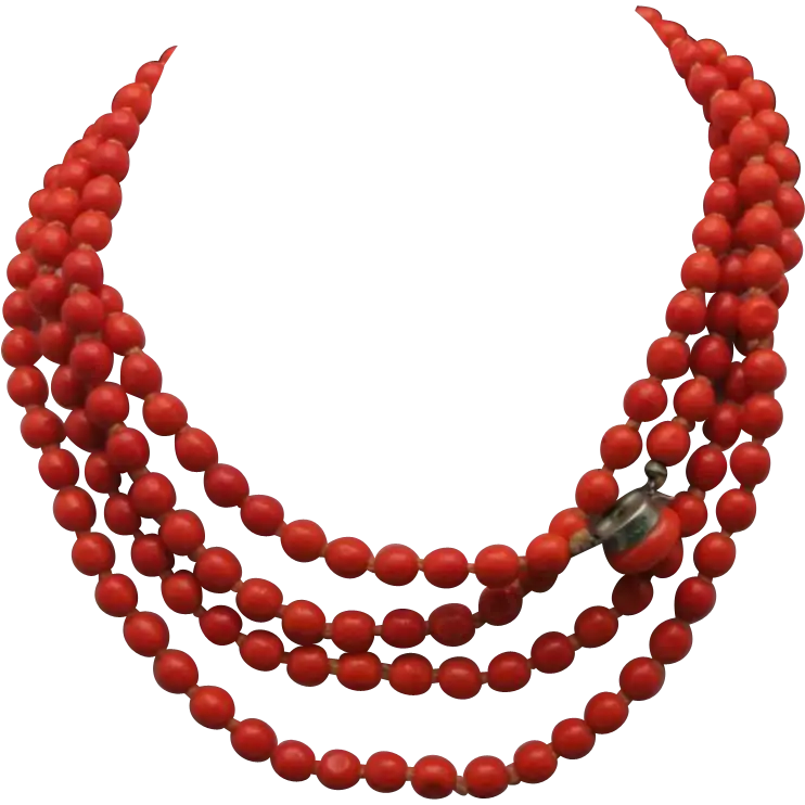 Elegant Red Bead Necklace