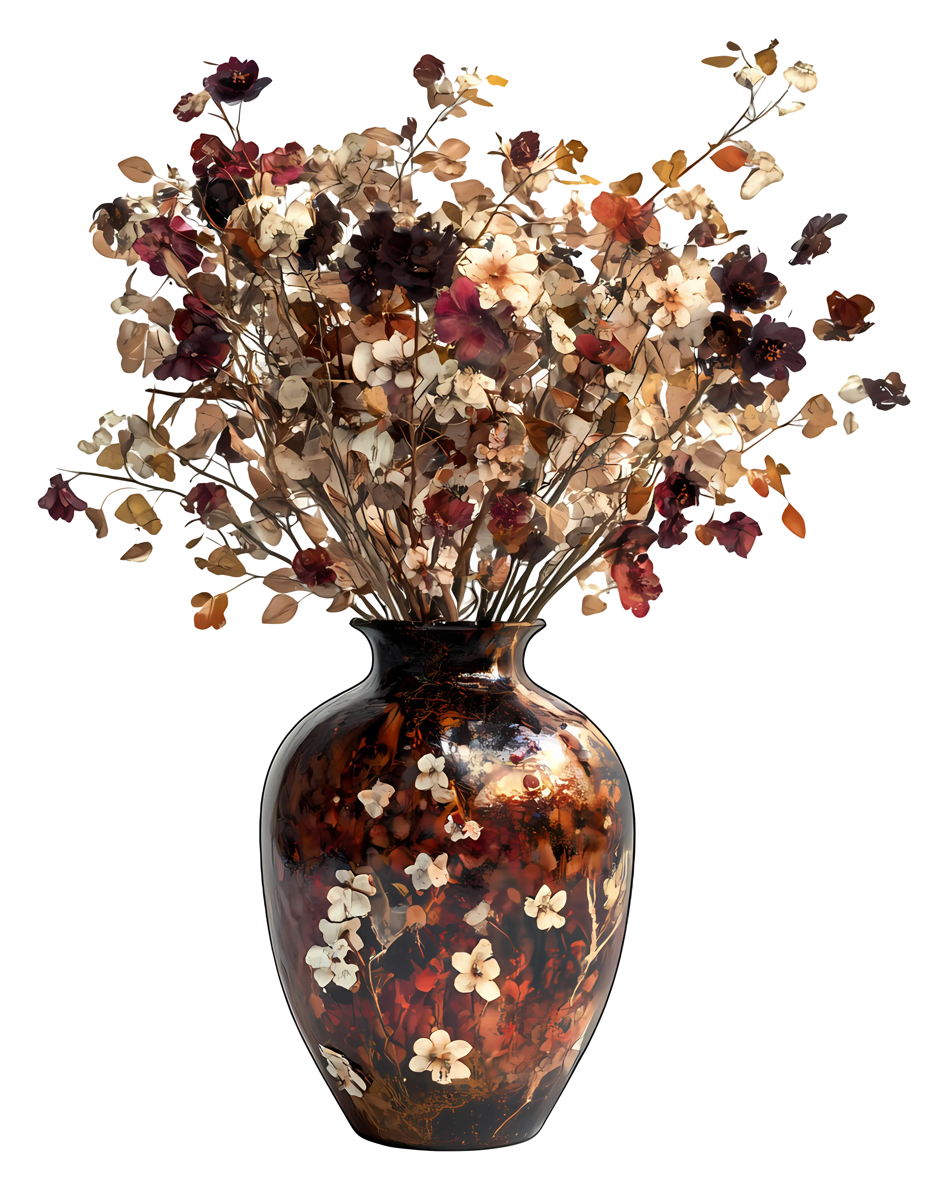 Vintage Dried Flowers in Vase