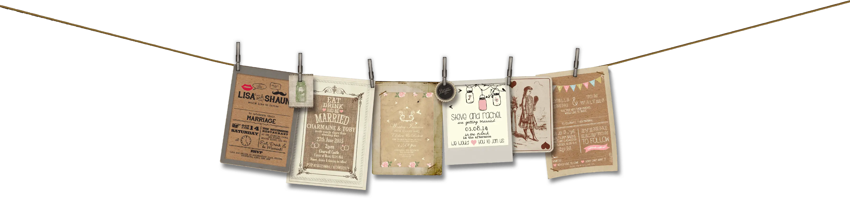 Hanging Cards on String
