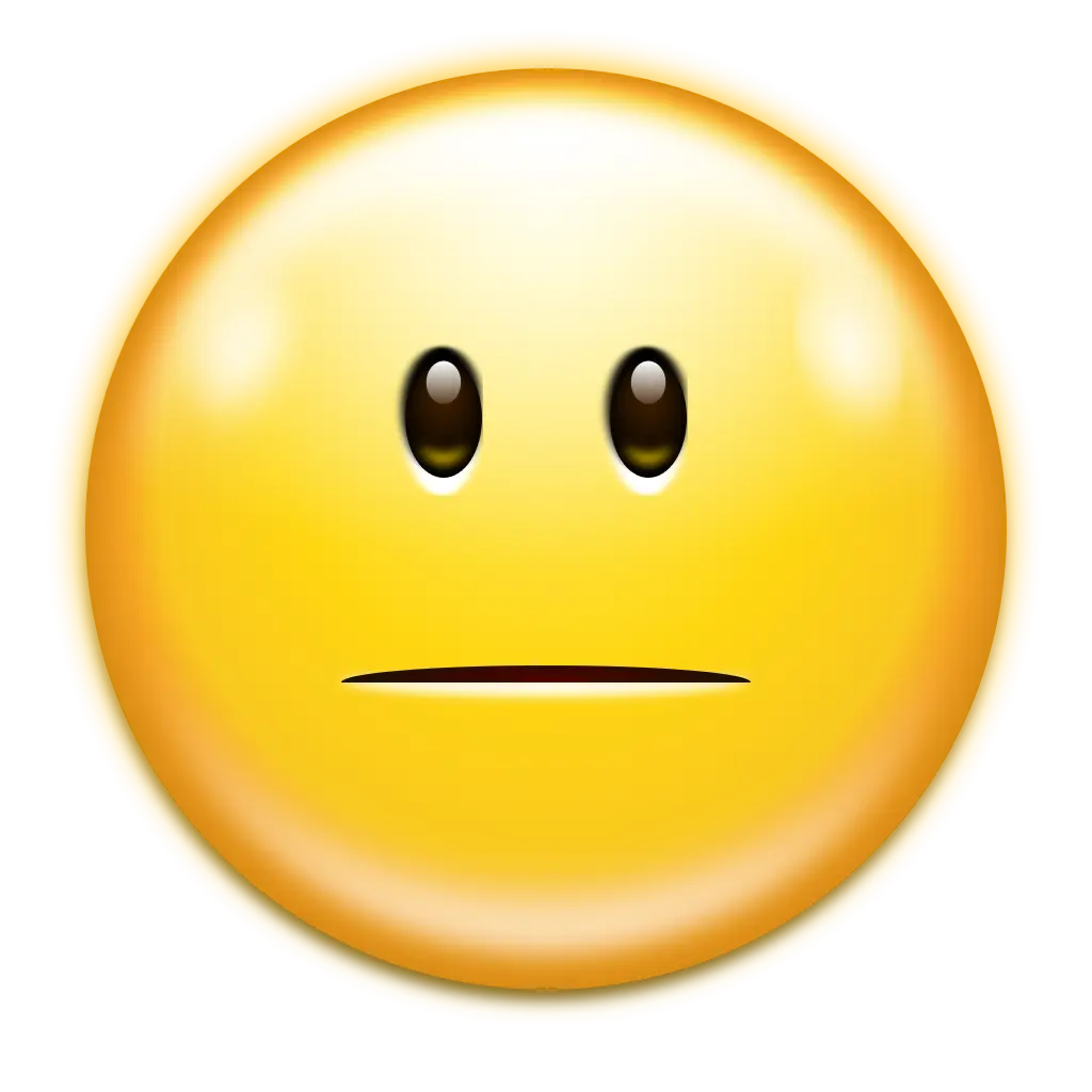 Neutral Emoji Face Design